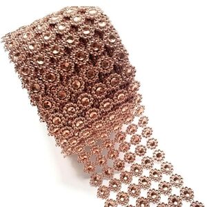 Rose Gold Rhinestone Trim